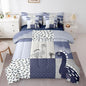 Feelyou Cute Dinosaur 7 Piece Bedding Set Dark Blue Dinosaur Comforter Set with Sheets Twin Size for Kids Boys Girls Geometric Pattern Bed in a Bag Animal Theme Bed Set Soft Lightweight