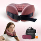 SPRFUFLY Super Comfy Travel Pillow - 100% Memory Foam Neck Pillow for Sleeping, Airplane Pillow with Sleep Mask & Earplugs, Travel Essentials Neck Pillow for Airplane, Car, Office & Home