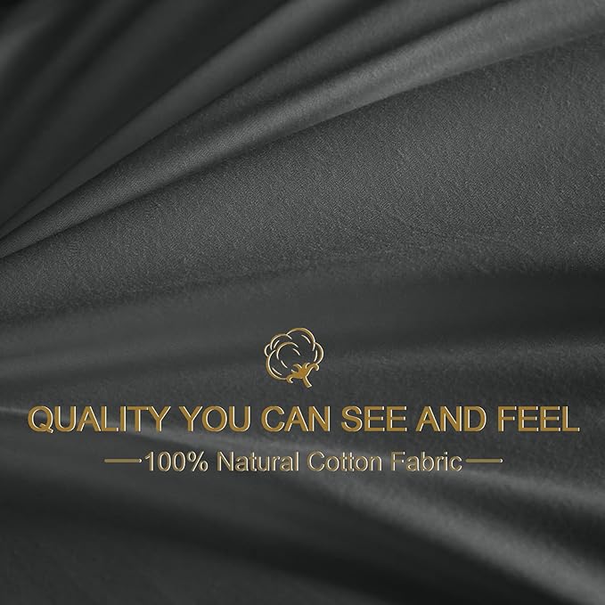 Goose Down Body Pillows for Adults, Large Body Pillow for Side Sleeper, Hugging Feather Body Pillow Insert, Cooling Full Length Long Pillow for Bed with 100% Organic Cotton Shell, Black 20"x72"