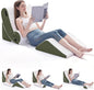 Wedge Pillow Set for After Surgery, 4 PCS Bed Wedge Pillow for Sleeping, Memory Foam Orthopedic Back Pillow for Pain Relief and Acid Reflux, Adjustable Post Surgery Pillow Green