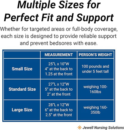 Bedsore Rescue Positioning Pillow Wedge - Tailbone, Sacrum, Buttocks - Large Size 250-400lbs - Hypoallergenic + Moisture Proof - Non-Slip Turning Wedge - Medical Grade Hospital to Home - Made in USA