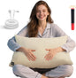 Ali King Grounding Pillowcase, 5% Conductive Silver + 95% Soft Cotton King Size Earth Grounding Pillow Cases with Grounding Cord for Improve Sleep (Beige, King (20x36inches))