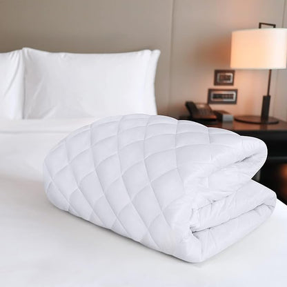 Utopia Bedding 2 Pack Quilted Fitted Mattress Pad, Twin XL Size, Elastic Fitted Mattress Topper Protector and Cover with Deep Pocket Stretches up to 16 Inches, Machine Washable (White)