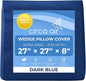 Circa Air Wedge Pillow Cover - Ultra Soft 100% Microfiber Wedge Pillow Case (27x27x8), Zip Cover, Extra Wide Large