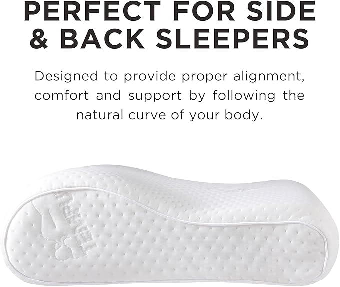 Tempur-Pedic TEMPUR-Ergo Neck Pillow, Large Profile, White