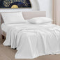 URBANHUT 1000 Thread Count Egyptian Cotton Sheets California King Size, Long Staple Soft & Breathable, 4 Pc Bed Sheet Sets, Luxury Hotel Sateen Sheets Fits 16" Deep Pocket - White