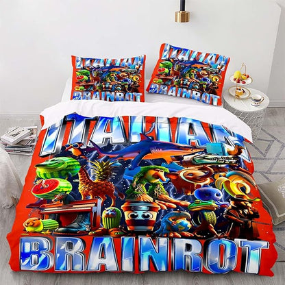 Funny Fusion Animals Bedding Set,Fusion Animals Duvet Cover Twin Full Queen King Set for Kids Boys Bed Decor Gifts (Color 2,Queen (90" x 90"))