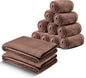 IR Imperial Rooms Fleece Blanket 12 Pack Twin Size 60 x 80 Inches - Super Soft Fluffy Throw Blanket for Sofa and Bed - Warm and Cozy Lightweight 400 GSM Microfiber Bed Throws Blankets (Twin, Coffee)