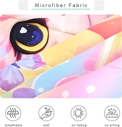 Rainbow Cat Comforter Set: Twin Size Cute Colorful Cat Bedding for Kids Teen Girls Room Decor Kawaii Purple Pink Ethnic Kitten Quilt Floral Feline Castle Bed Sets 2 Piece