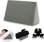 Small Wedge Pillow, Wedge Pillow for Bed Sores, Positioning Pillow, Positioning Wedge, Mini Pillow for Laptop and Yoga, Small Foam Wedge for Chair (1 Unit, Grey)