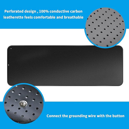 Grounding Mat for Bed,Grounding Pad for Sleep, Improve Sleep, Pain and Stress Relief, Anti-Slip PU Leather Grounding Healthy Therapy Mattress at Home, Office, Work with Grounding Cord (27 * 78IN)