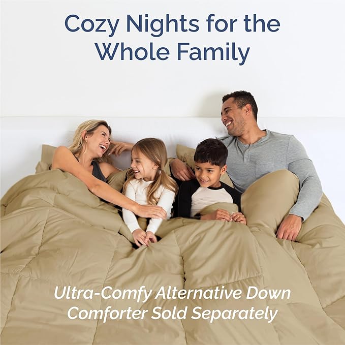 Split King 7 Piece Sheet Set - Comfy Breathable & Cooling - Ultra-Soft Hotel Luxury Bedding Set w/ 8-16 Inch Deep Pockets - 1 Flat & 2 Fitted Sheet & 4 Pillowcases - Wrinkle Free & Easy Care - Beige