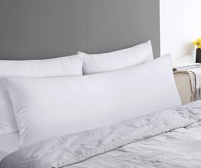 Utopia Bedding Full Body Pillow for Adults (White, 20 x 54 Inch), Long Pillow Insert for Sleeping, Ideal for Side Sleepers