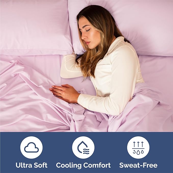 King 6 Piece Sheet Set - Comfy Breathable & Cooling - Ultra-Soft Hotel Luxury Bedding Set with 8-16 Inch Deep Pockets - 1 Flat & 1 Fitted Sheet & 4 Pillowcases - Wrinkle Free & Easy Care - Light Pink