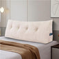 SLIGUY Large Headboard Pillow, Headboard Wedge Pillow Bed Rest Reading Pillow Bolster Triangular for Sitting in Bed-Backrest Positioning Support Long Pillow for Daybed (Full: 54x8x20 Inches,Beige)