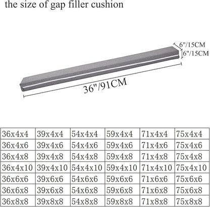 SAMTY Bed Filler for headboard Space Gap Filler Bolster Pillow Stopper for Sofa Crack Filler Between Headboard and Mattress 36 inch