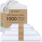 Threadmill Certified 100% American Supima Luxury Cotton Sheets California-King Sheets,1000 Thread Count Sateen Weave, 4 Pc Luxury Bed Sheets Set, Hotel White Sheet with Elasticized Deep Pocket