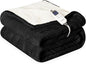 Heat Blanket 62”x84” Twin Size,Soft Flannel & Sherpa Reversible Electric Blanket with 10 Heat Settings,12 Timer Setting and 8 Hours Auto-Shut Off,ETL Certified Machine Washable,Black