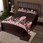 Erosebridal Princess Coverlet Set, Pale Pink Crown with Diamond Bedding Quilted Girly Bedspread, Kids Children Woman Soft Microfiber Decorative Quilt Set Twin Size, Black