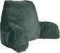Home Soft Things Fox Faux Fur Bedrest Reading Pillow with Handle and Side Pocket, Backrest Armrest Pillow Back Support for Sitting up in Bed, 20" x 18" x 17", Gunmetal
