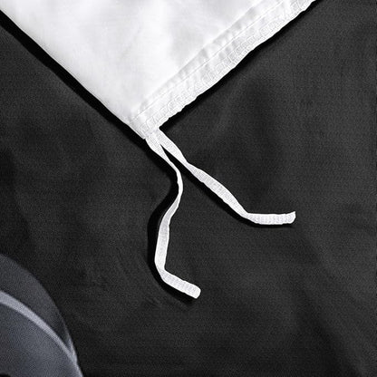 Twin Size Gaming Bedding Set - Duvet Cover & Comforter Cover with Pillowcases, Gamepad Close-Up on Split White/Black Background for Gamer Kids' Room