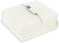 Wapaneus Foot Pocket Heated Blanket Electric Throw with 10 Heating Levels and Auto Shut Off,Flannel Fast-Heating Heated Throw 50" x 60",ETL Listed Machine Washable,Ivory