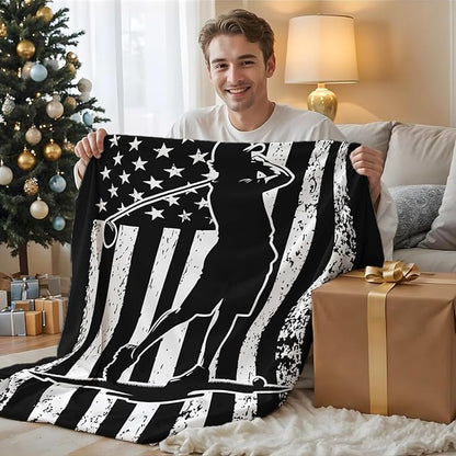 Golf Blankets for Kids Boys 6-8, 50x40 Inches Small Soft Fuzzy Flannel Golf Players Accessories Blankets Throws Gifts for Travel Cars Office Work