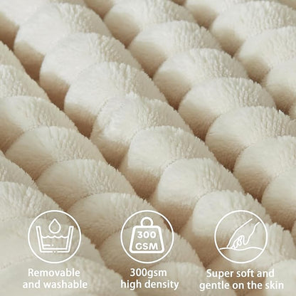 Headboard Wedge Pillow + A Long Neck Roll Pillow Body Pillow，Large Headboard Pillow with Removable Cover (Beige, King：76x8x20 inches)