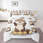Cute Otter Comforter Set Cartoon Lovely Wild Animal Bedding Sets for Kids Boys Girls Teens Black Bubble Graffiti Hippie Rustic Style Comforter Duvet Set with 1 Pillowcase Twin Size 2 Pcs