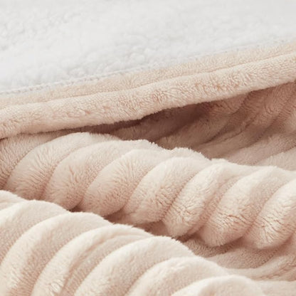 Westinghouse Heated Throw Blanket, Cozy Soft Flannel to Sherpa Electric Throw with 6 Heating Levels & 2-10 Hours Auto Shut Off, Fast Heating & ETL Certification, Machine Washable, 50x60 Inch, Beige