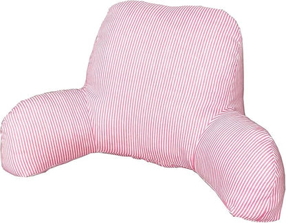 Bohemian Printed Reading Pillow with Support Arms Soft Bed Rest Pillows Back Support Cushion for Kids Reading Watching TV Sitting Up in Bed (20"x15"x8",Pink)