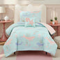 Twin Comforter Set for Girls Kids - 3 Pieces Ocean Animals Twin XL Bedding Set with 1 Comforter, 1 Decor Pillow & 1 Pillow Sham