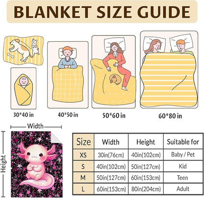 Kids Throw Blankets for Girls Gifts for Birthday Christmas, Cute Warm 40 x 30 Inches Flannel Throw for Sofa Chair Couch Home Decor