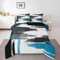 Feelyou Abstract Comforter Modern Abstract Art Comforter Set for Boys Girls Children White Grey Blue Pattern Bedding Set Room Decor Twin Size Duvet Set 2Pcs