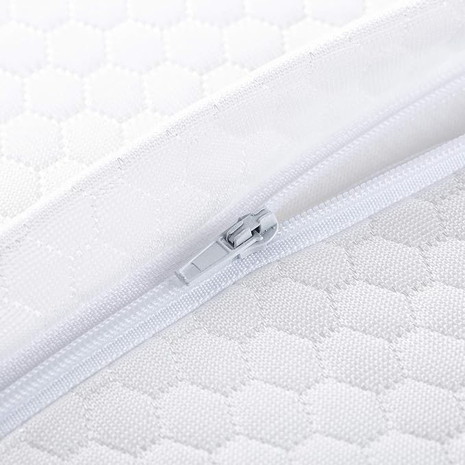 Elviros Cervical Memory Foam Pillowcase (No Filler) (White)