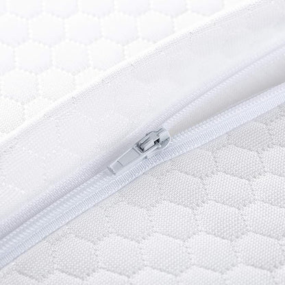 Elviros Cervical Memory Foam Pillowcase (No Filler) (White)