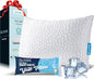 QUTOOL Cooling Pillow for Sleeping Shredded Memory Foam CertiPUR-US Certified, Soft and Supportive Adjustable Pillow for Side, Back, Stomach Sleeper, Hot Sleeper Solution for Boy Girls