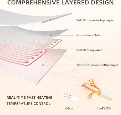 Heated Mattress Pad Twin XL Size Electric Mattress Bed Warmer 9 Heat Settings, 1-12 Hours Auto Off, Memory Function Deep Pocket, Fast Heating, Machine Washable Twin Plus 39“ x 80”