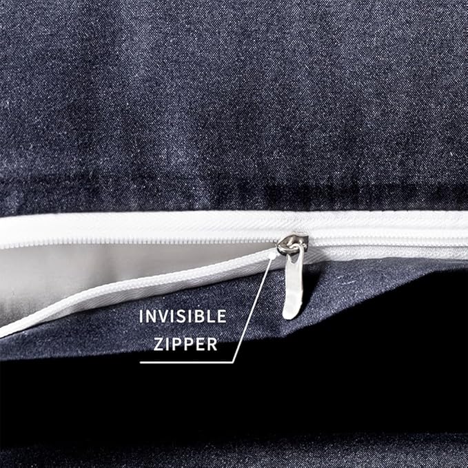 2 Pack Body Pillowcase 20 x 48 Inches Soft Comfortable Not Shrink Microfiber Body Pillow Cover, Navy Blue Body Pillow Cover with Hidden Zipper Closure