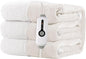 Electric Heated Blanket Twin Size 62"x84" - Dual-Sided with Microplush & Sherpa Fabric, 4 Heat Settings & 10 Hours Auto Off, Machine Washable - White