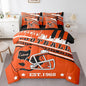Erosebridal King Size Football Kids Comforter Set City Seasonal Color Gridiron Bedding, Rugby Sports Helmets Comforter + Flat Sheet + Fitted Sheet + 2 Pillowcases + 2 Throw Pillow Covers