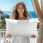 Hungarian White Goose Down Pillows Standard Size 80% Goose Down 20% Goose Feather 750+ Fill Power with 100% Cotton Shell Plush Bed Pillows (20"X26" Pack of 2)