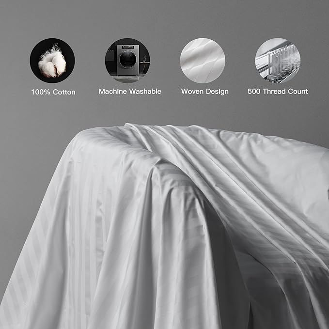 Hotel Grand Luxury Feather Down Pillows King Size Set of 2 Pack Hypoallergenic Medium Firm Pillows 100% Cotton Breathable Sleeping Pillows for Back/Side Sleepers Bed Pillows,20" X36"(2 Pack)