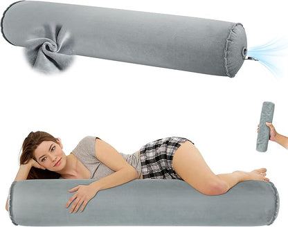 EULANT Inflatable Body Pillow for Adults,Inflatable Travel Body Pillow for Sleep,47inch Long Hug Pillow Bolster Pillow for Sleeping, Back