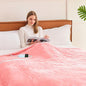 BOMOVA Heated Electric Blanket Full Size - 72" x 84" Heating Blanket with 10 Heating Levels & 8 Hours Auto Off, Warm Flannel Blanket, Christmas Birthday Gifts for Women