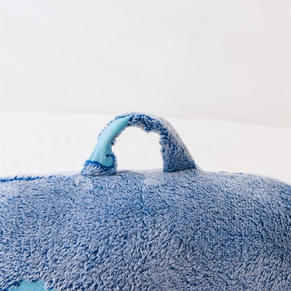 Aimuan Reading Pillow Glow in The Dark Bed Rest Wedge Kids Glow Backrest Pillow Dinosaur Print with Arms Back Support for Sitting Up in Bed Cushion, Orange-Blue