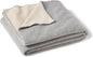 State Cashmere Reversible Throw Blanket - Ultra Soft Accent Blanket for Couch, Sofa & Bed Made with 100% Inner Mongolian Cashmere - Crafted Home Accessories - (Beige/Heather Grey, 60"x50")