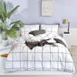 Wellboo White Plaid Comforter Sets Full Black White Grid Checkered Bedding Comforters Cotton White and Black Buffalo Check Grid Quilts Soft Warm Women Men Modern Preppy Geometric Gingham Quilts