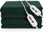 Electric Heated Blanket 84"x90" Queen Size Microplush Cover Blanket, 4 Heat Settings & 10 Hours Auto Off, Cozy & Breathable, Warm All Night, Grass Green