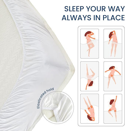 Mattress Topper California King for Back Pain Thick Mattress Pad Cover Sherpa Plush Pillow Top Down Alternative Fill Mattress Cover with 8-22 Inch Deep Pocket